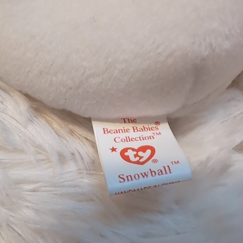 TY Beanie Babies 1996 Ty Snowball the Snowman BD 12-22-96 - Picture 7 of 8